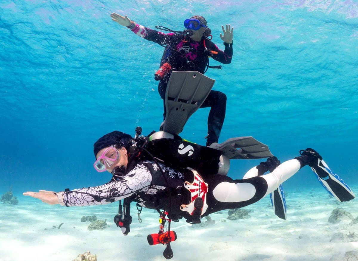 New divers, kids and diving, fun with diving