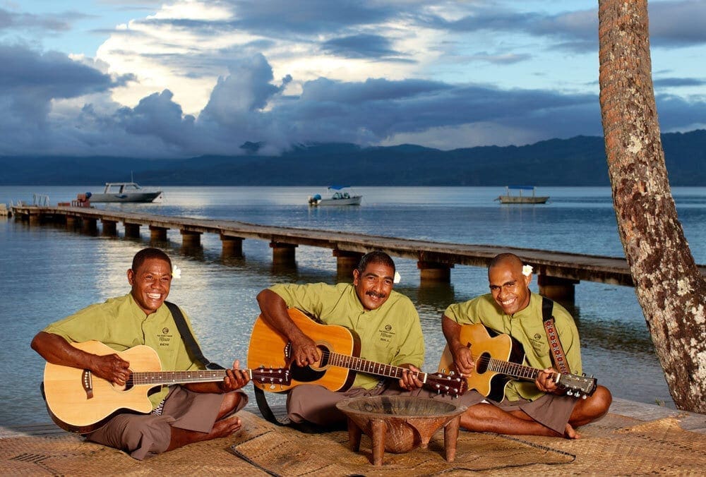Kids can dive with sharks in Fiji at Jean Michele Cousteau Resort
